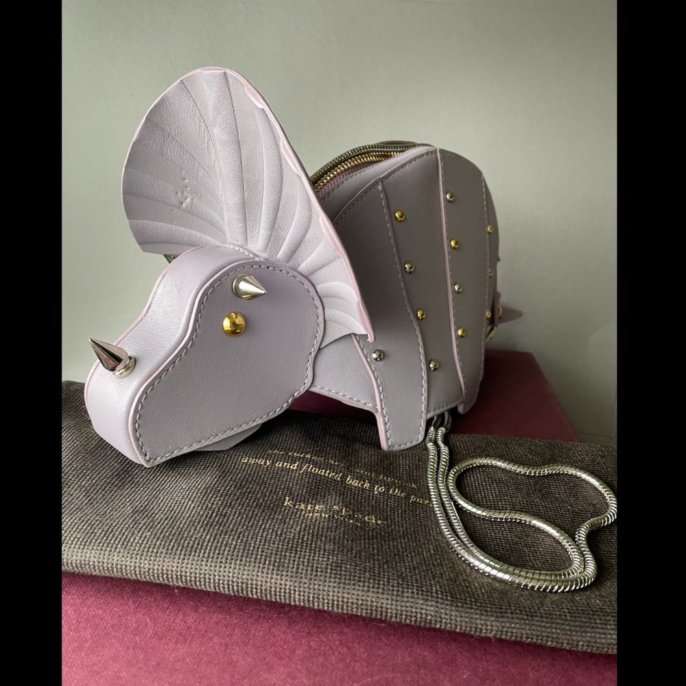 kate spade whimsies triceratops crossbody purse - Picture 7 of 13